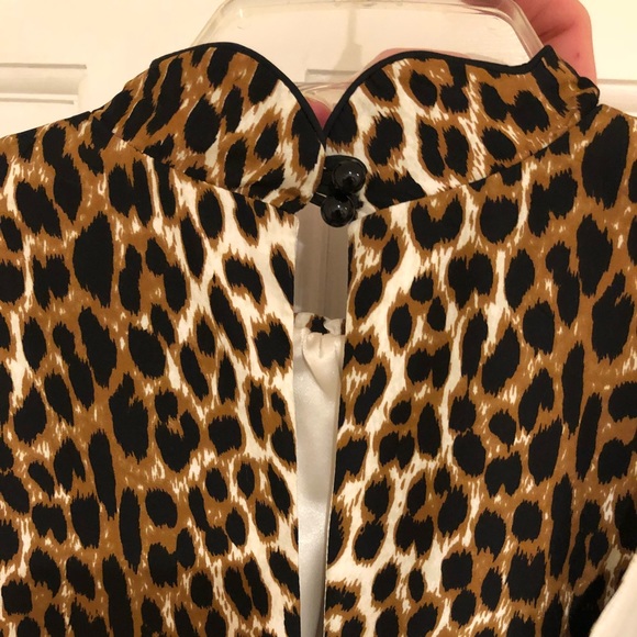 Silk leopard print swing dress - Picture 2 of 5